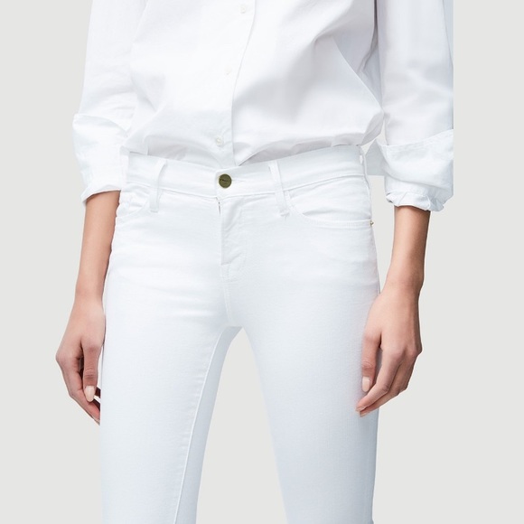 NWT FRAME Denim Le Color White Skinny Jeans SZ 24 - Picture 3 of 4